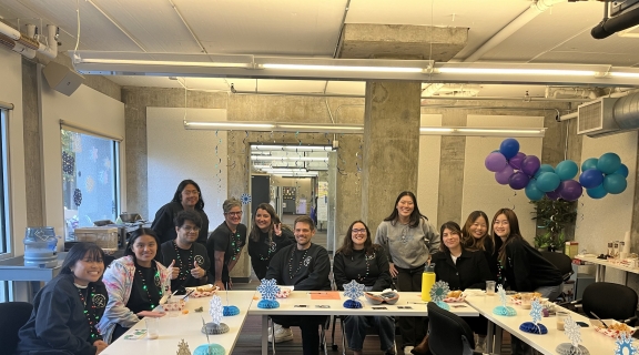 Team photo at the holiday party
